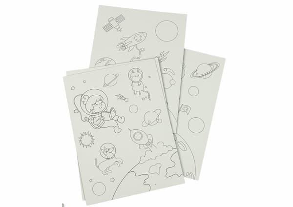 Scratch Coloring Book For Kids Outer Space