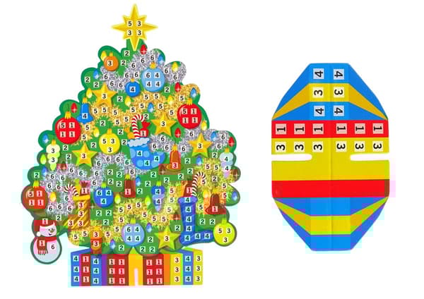 DIY Coloured Mosaic Christmas Tree Sticker Set