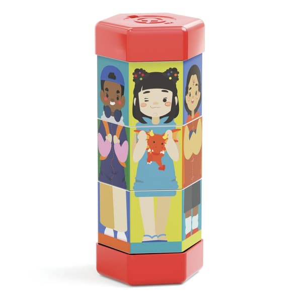QUERCETTI rotating puzzle children and jobs Tubo Mix and Match, 2583