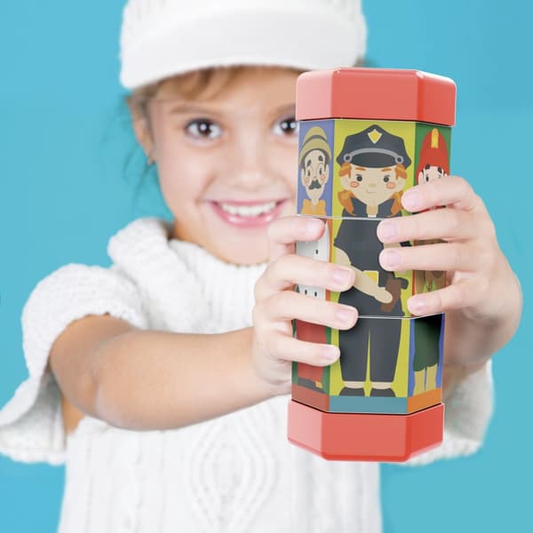 QUERCETTI rotating puzzle children and jobs Tubo Mix and Match, 2583