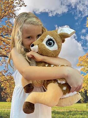 BAMBOLINA plush Daisy with moving glitter eyes and speaking three fairy tales, LV version, BD2021LV