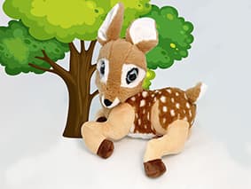BAMBOLINA plush Daisy with moving glitter eyes and speaking three fairy tales, LV version, BD2021LV