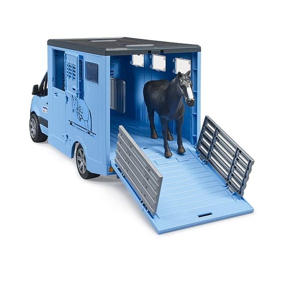 BRUDER MB Sprinter Animal Transporter with 1 horse, 02674