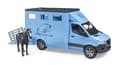 Miniatyrbillede 5 af 5: BRUDER MB Sprinter Animal Transporter with 1 horse, 02674