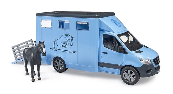 BRUDER MB Sprinter Animal Transporter with 1 horse, 02674