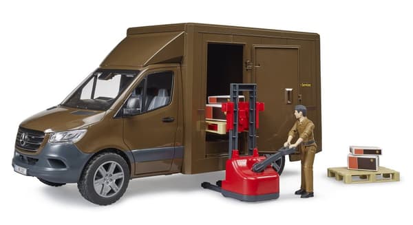 BRUDER MB Sprinter UPS with driver and accessories, 02678
