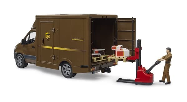 BRUDER MB Sprinter UPS with driver and accessories, 02678