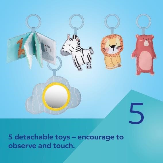 CANPOL BABIES Educational play mat with playpen for children 0+ mėn.,  SAFARI, 81/100