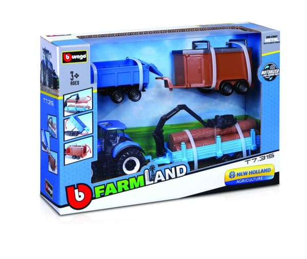 BBURAGO 10cm farm tractor, assort., 18-31668