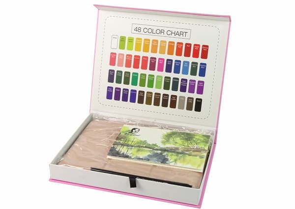 Artist's Set of 48 Watercolor Paints and Accessories