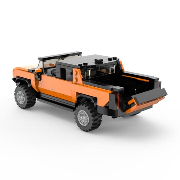RASTAR 1:30 assemble car model Hummer EV, assort., orange/yellow, 454 parts, 93700