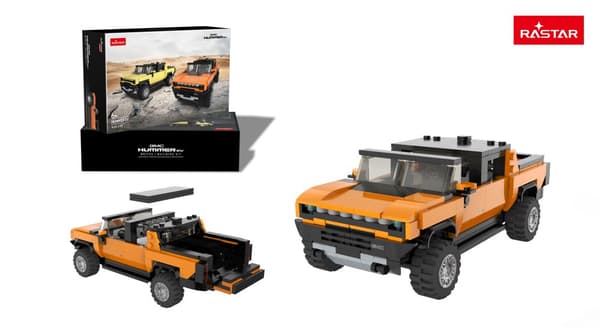 RASTAR 1:30 assemble car model Hummer EV, assort., orange/yellow, 454 parts, 93700