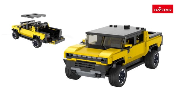 RASTAR 1:30 assemble car model Hummer EV, assort., orange/yellow, 454 parts, 93700