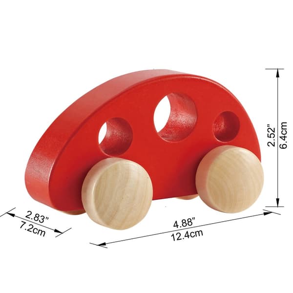 HAPE wooden toy Mini Van,red, E0052A