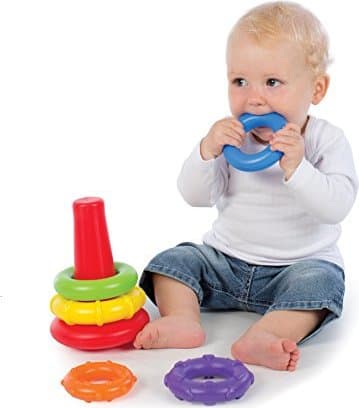 PLAYGRO pyramid with rings Rock and Stack, 4011455