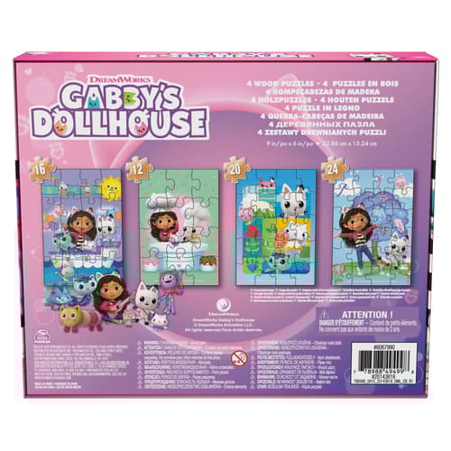 SPINMASTER GAMES puzzle set Gabbys Dollhouse, 4 puzzles, 6067990