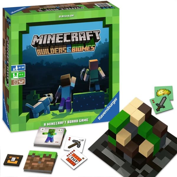 RAVENSBURGER board game Minecraft Builders & Biomes (LT, LV, EE), 27088