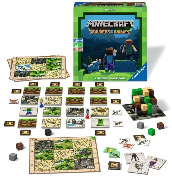 RAVENSBURGER board game Minecraft Builders & Biomes (LT, LV, EE), 27088
