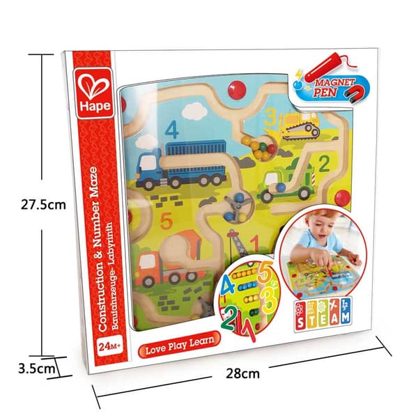 HAPE educational toy Construction & Number Maze, E1713