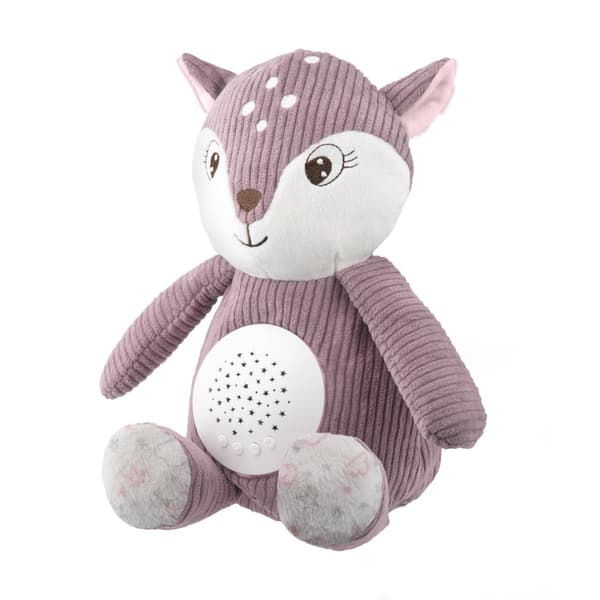 CANPOL BABIES 3in1 plush fawn with music box and projector, 0m +, pink, 77/206_pin