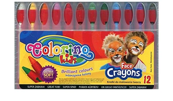 Face crayons 12 colours. Colorino Kids