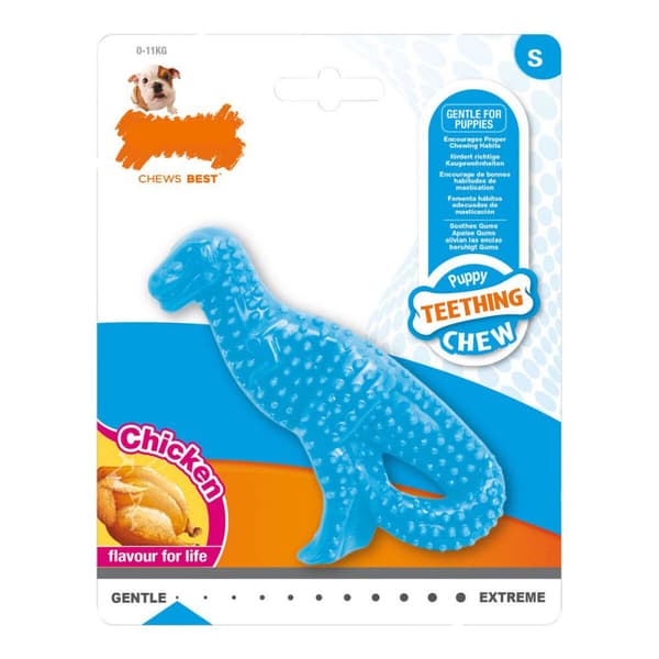 Koiran purulelu Nylabone Dinosaurus Kana Nylon Pennut
