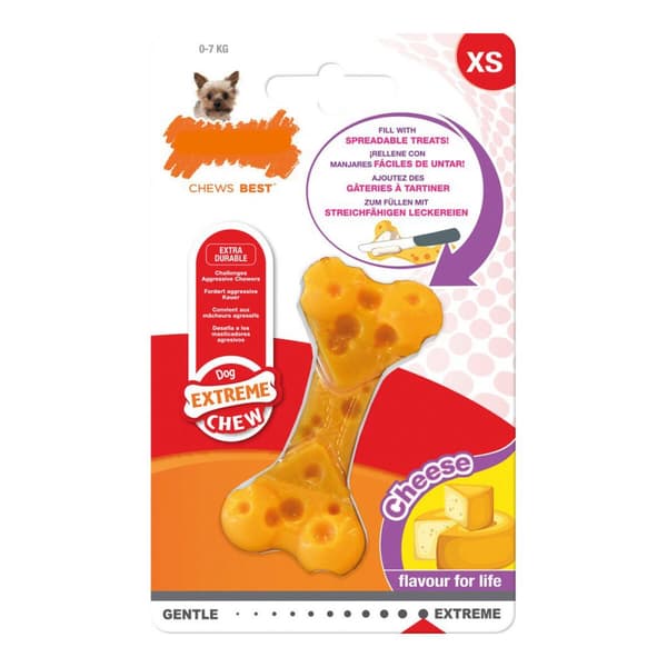 Koiran purulelu Nylabone Dura Chew Juusto Nylon XS-koko
