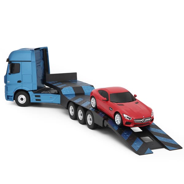 RASTAR truck with car RC Mercedes-Benz Actros Red/Yellow/Silver, 74940