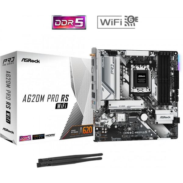 ASRock A620M PRO RS WiFi mATX-emolevy