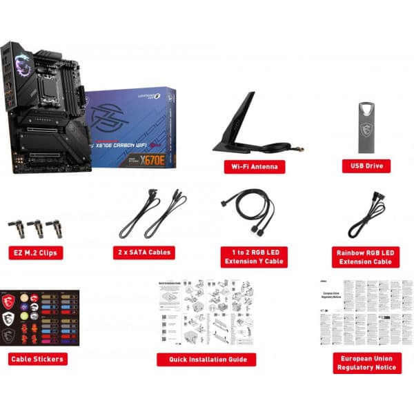 MSI MPG X670E CARBON WIFI ATX moderkort