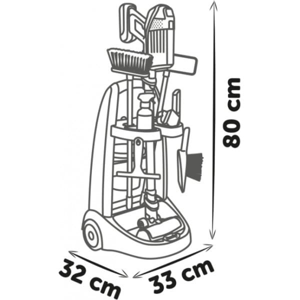 Smoby Rowenta - siivousvaunu ja pölynimuri
