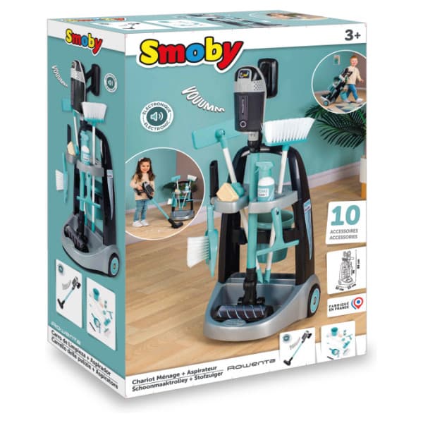 Smoby Rowenta - siivousvaunu ja pölynimuri