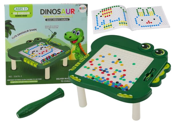 Dinosaur Pedagogisk Magnetic Board Bord Pad Pussel Grön