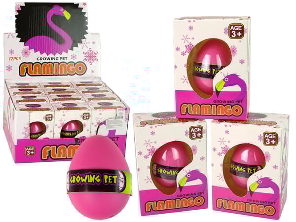 Växande Flamingoägg 6cm Rosa