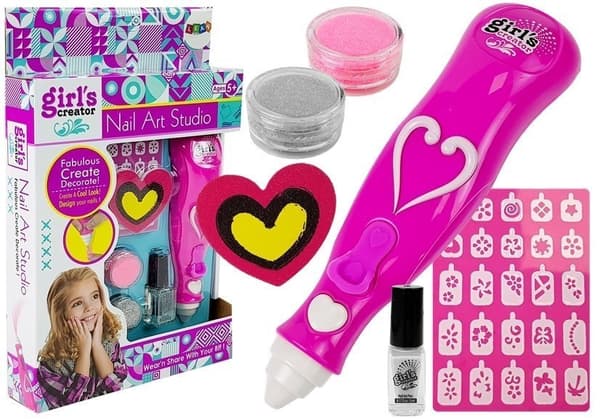 Nail Art Kit Glitter annostelija kuvioita
