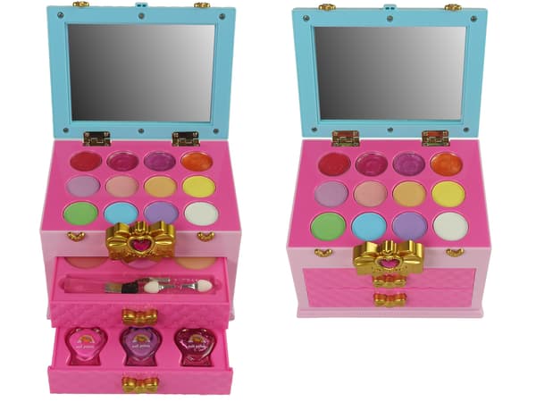 Skönhet Set Makeup Sminkbord kista Rosa rosett