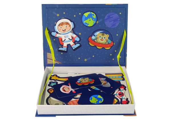 Magnetisk puslespil Book Space Stars