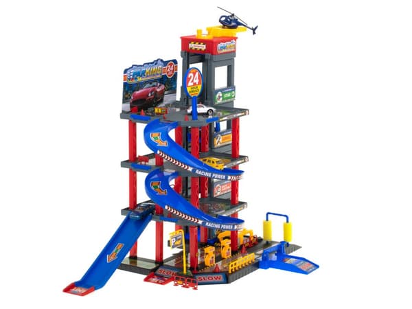 Parkeringsplads, garage i flere etager, tankstation, bilvask