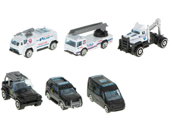 Transporterplan + 6 polisbilar sida/fram
