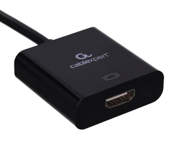GEMBIRD ADAPTER PÅ USB TYPE-C TIL HDMI-KABEL 4K 30HZ, 15CM, SORT Sort