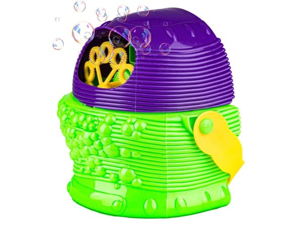En maskin för att blåsa färgglada såpbubblor + 2x Bubbles refill