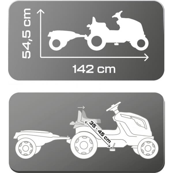 Smoby Farmer XL - traktor + anhænger, sort