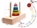 Miniatyrbillede 3 af 7: Træpyramide med en sorteringstårnbase