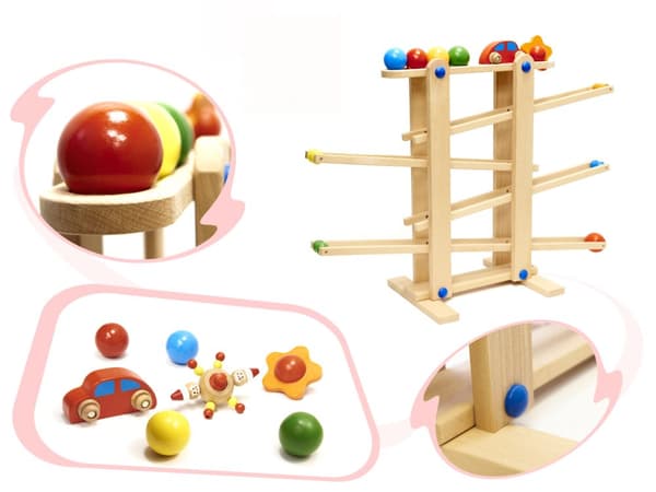 Montessori XXL kuglebane i træ