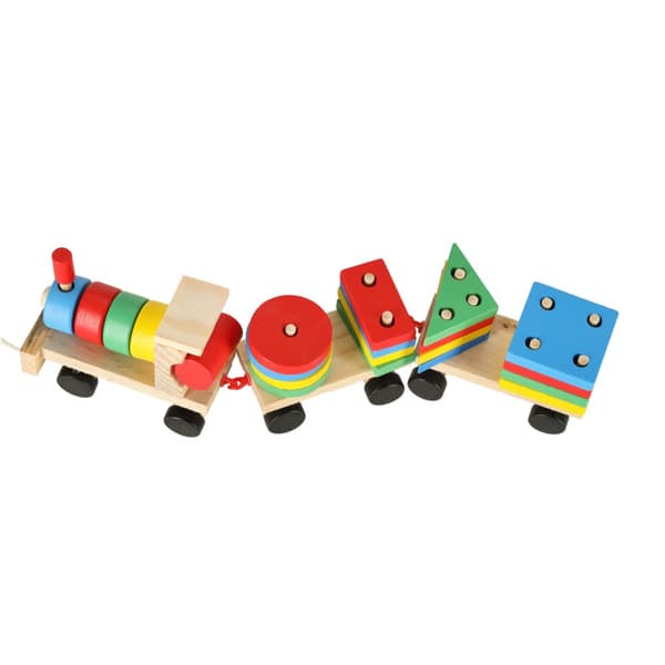 Tog, tog, lokomotiv, træklodser, sorterer, arkadepuslespil, 30 cm