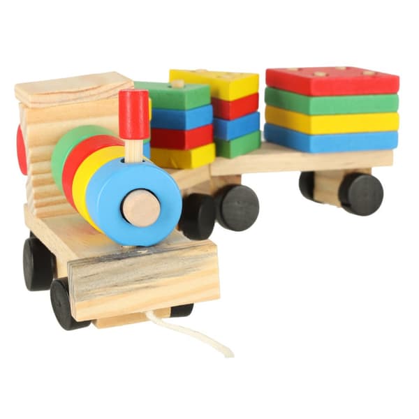 Tog, tog, lokomotiv, træklodser, sorterer, arkadepuslespil, 30 cm