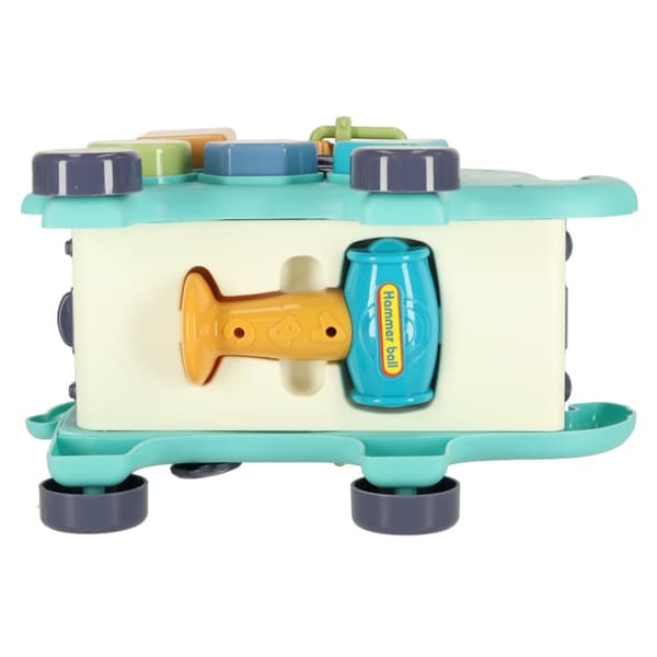 Elephant Montessori manipulationsbræt, punch, sortering, blokke, hammer, 26 cm