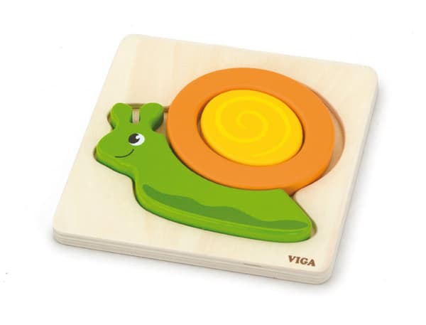 Viga 59931 Babys første puslespil - snegl (æske)