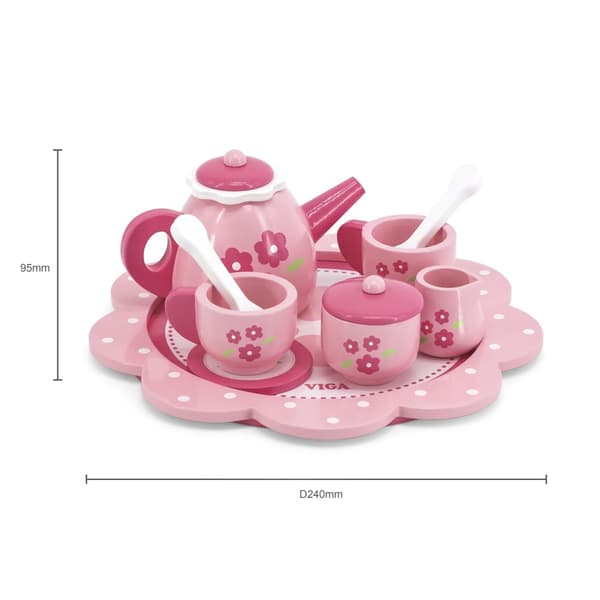 Viga 44543 Pink blomster te og kaffe service