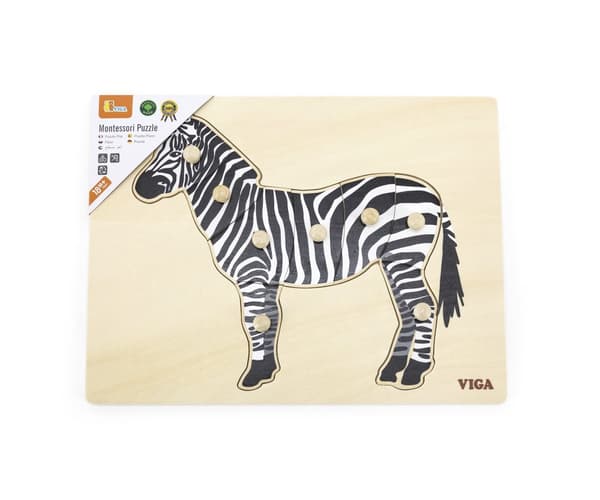 Viga 44603 Puslespil på pude med håndtag - Zebra